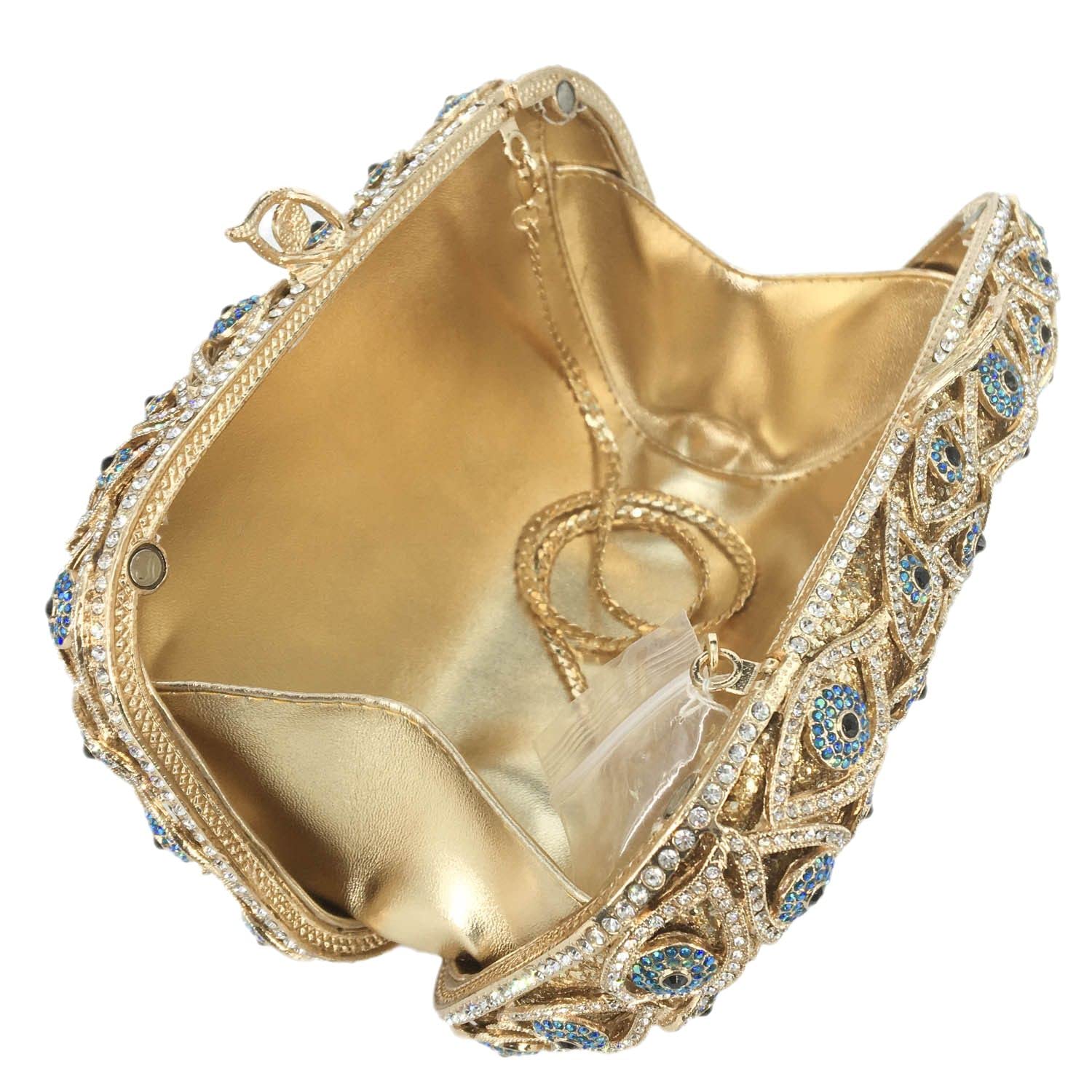 FGG Evil Eye Crystal Clutch Bag for Women - Elegant Rhinestone Evening Purse for Wedding, Party & Prom - Mini Handbag for Special Occasions & Night Out Accessories
