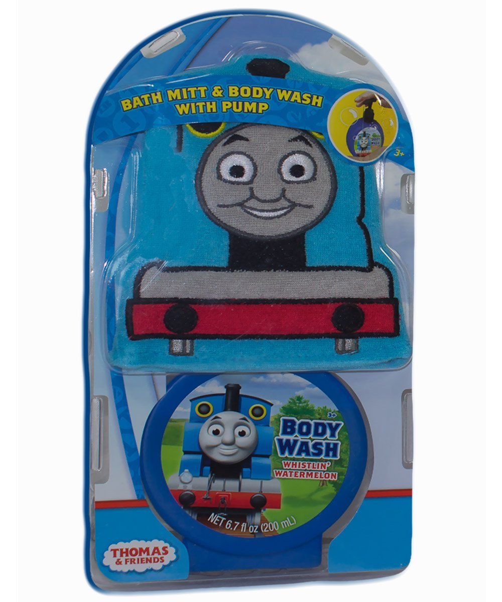 Thomas & Friends Kids Body Wash & Bath Mitt Set - Gentle Cleansing for Sensitive Skin - Perfect for Toddler Bath Time & Playtime Fun