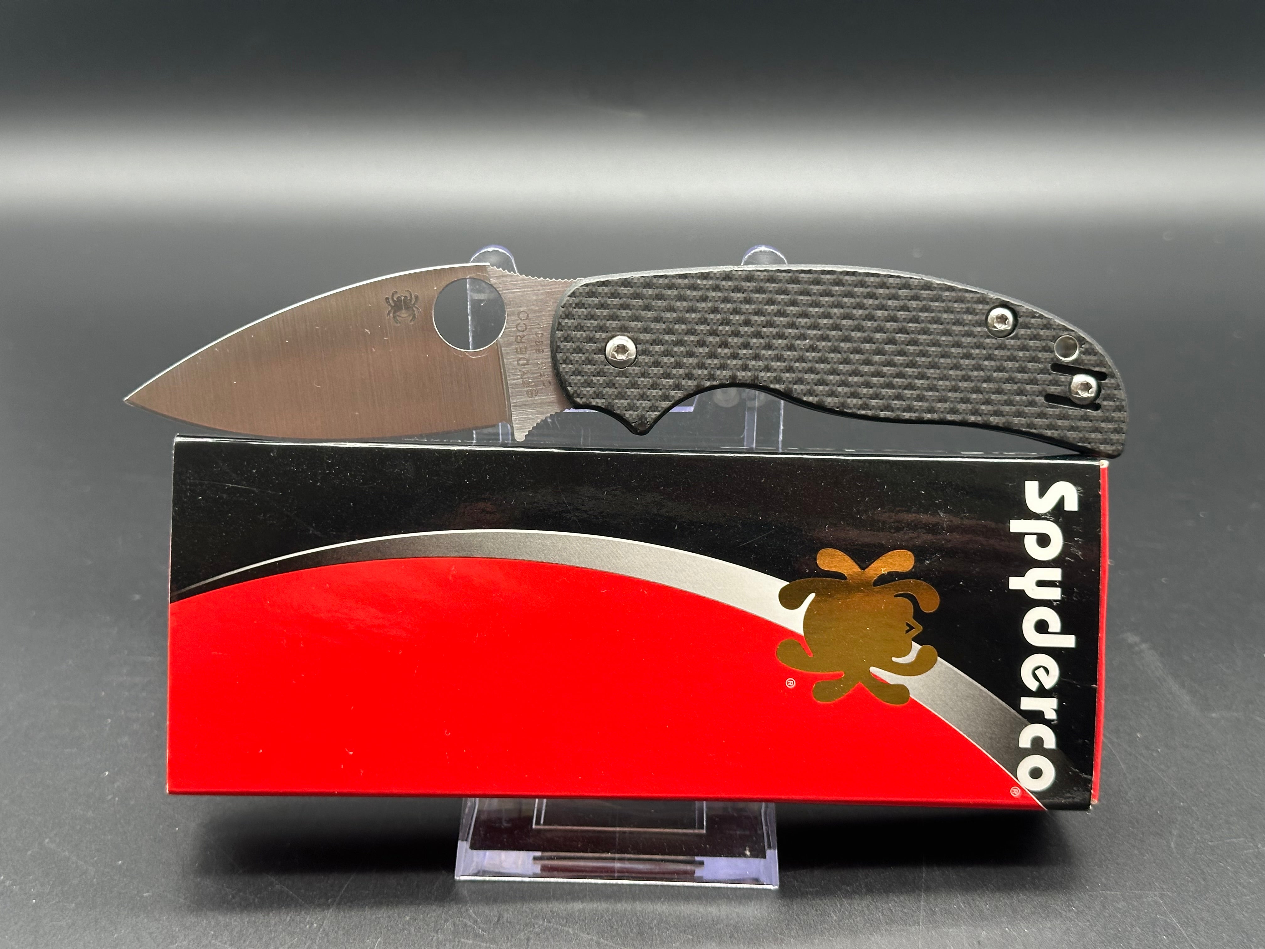 Spyderco Sage 5 Folding Knife - CPM S30V Blade, Peel Ply CF & G10 Handle - EDC, Outdoor, Camping, Survival Gear