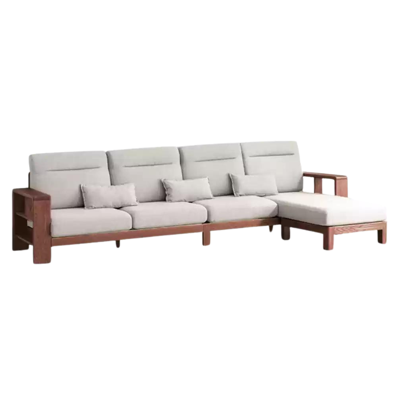 123.2x63.8x36.6 inch / 313x162.8x93сm / Walnut color / small four-person corner (two colors available)