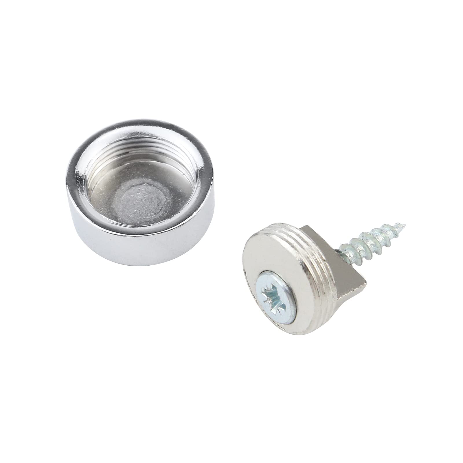 Tulead Zinc Alloy Wall Mirror Clips - Heavy Duty Round Mirror Brackets for 6-7mm Glass, Pack of 4 - Perfect for Bathroom Vanity, Dresser & Decorative Wall Mirrors