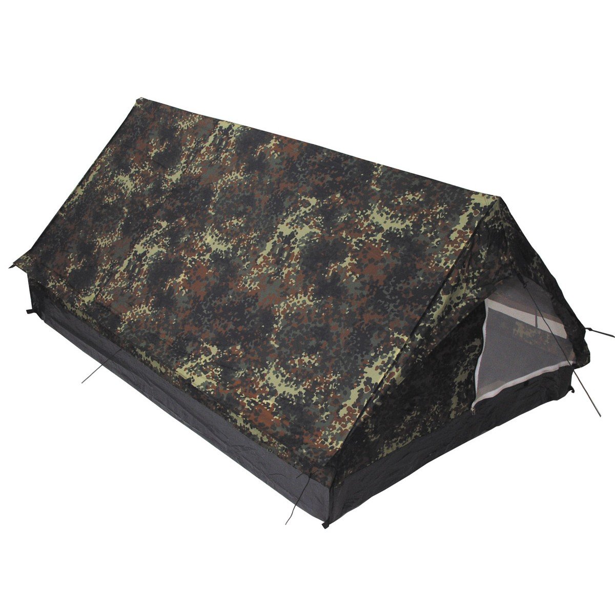 Bundeswehr 2-Person Tent with Mosquito Net - Waterproof Camping Tent for Outdoor Adventures, Hiking & Backpacking