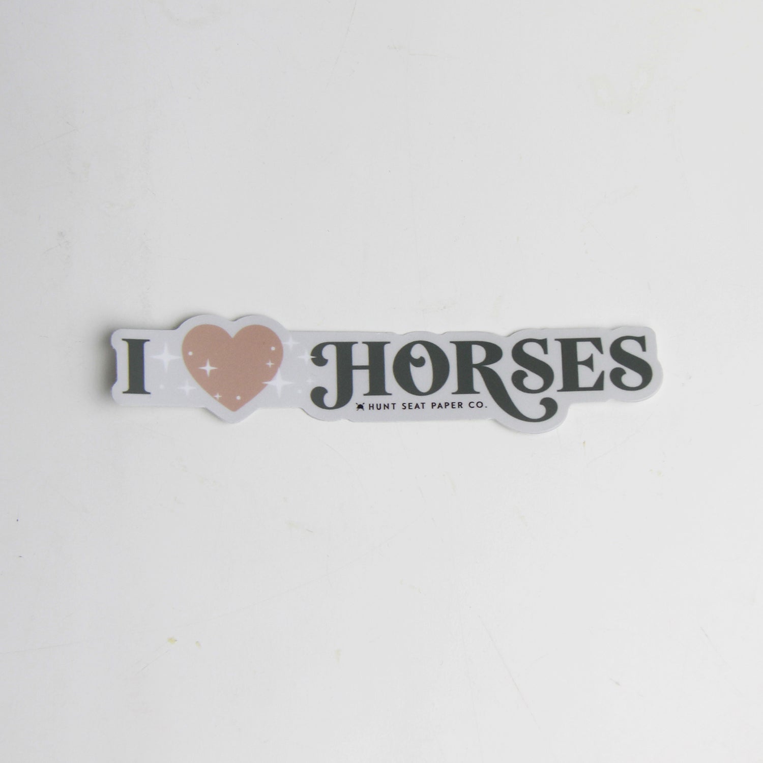 I Love Horses Sticker - Waterproof Vinyl Decal for Laptops, Cars, Windows - Perfect for Equestrian Lovers & Horse Riding Enthusiasts