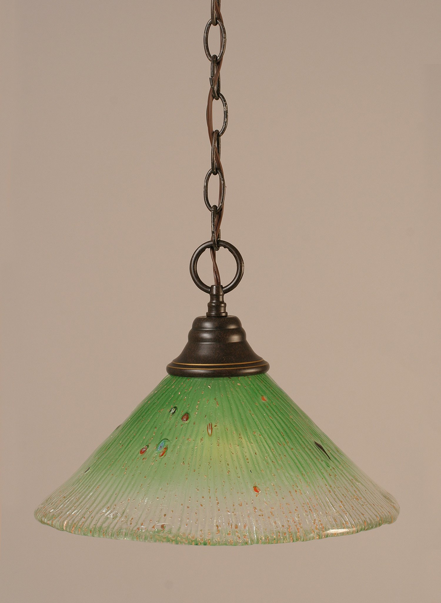 Toltec Lighting 1-Light Dark Granite Pendant Light Fixture (10-DG-447) - Perfect for Kitchen Island, Dining Room, or Entryway Lighting