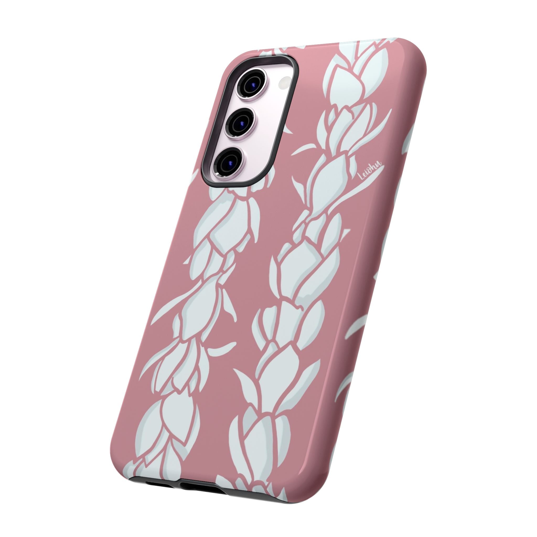 Pikake Lei Hawaiian Flower Necklace & Samsung Galaxy Phone Case - Perfect for Luau Parties, Beach Vacations & Everyday Use