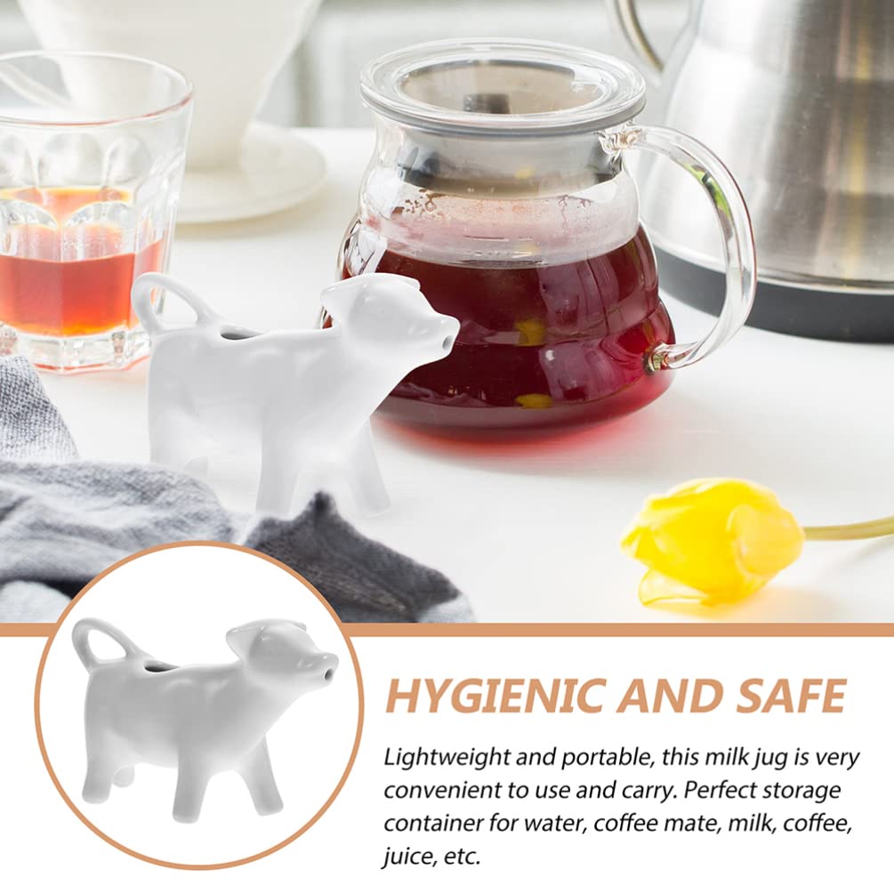 2-Pack Ceramic Milk Pitcher & Sauce Jug - 16oz Cream Frothing Cup for Coffee, Latte & Hot Chocolate - Durable Ceramic Milk Kettle for Barista, Home & Cafe Use