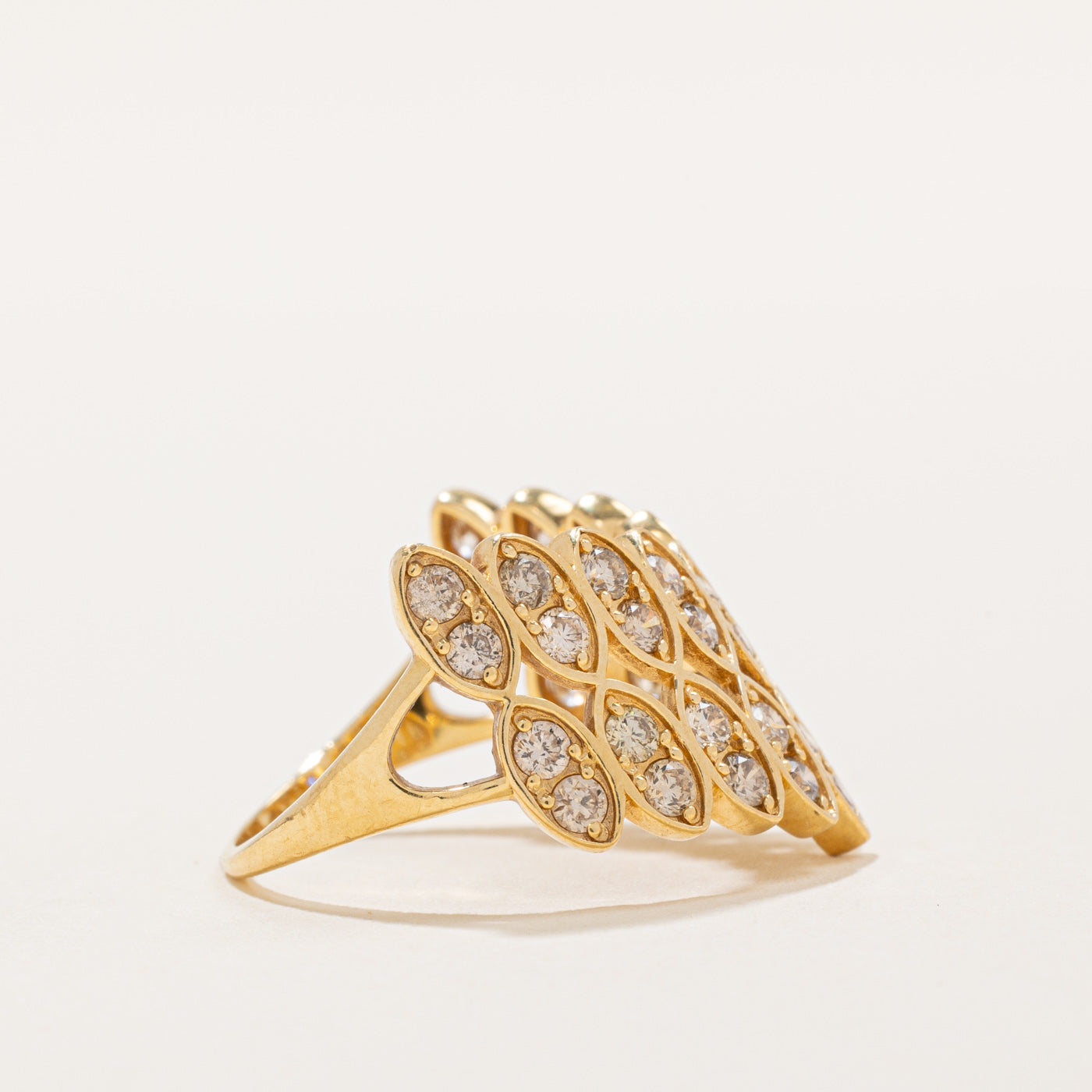1.00ctw Diamond Chevron Ring for Women - Size 5.75 | Elegant Stackable Wedding Band, Anniversary Gift & Everyday Jewelry | Perfect for Bridal, Engagement & Special Occasions