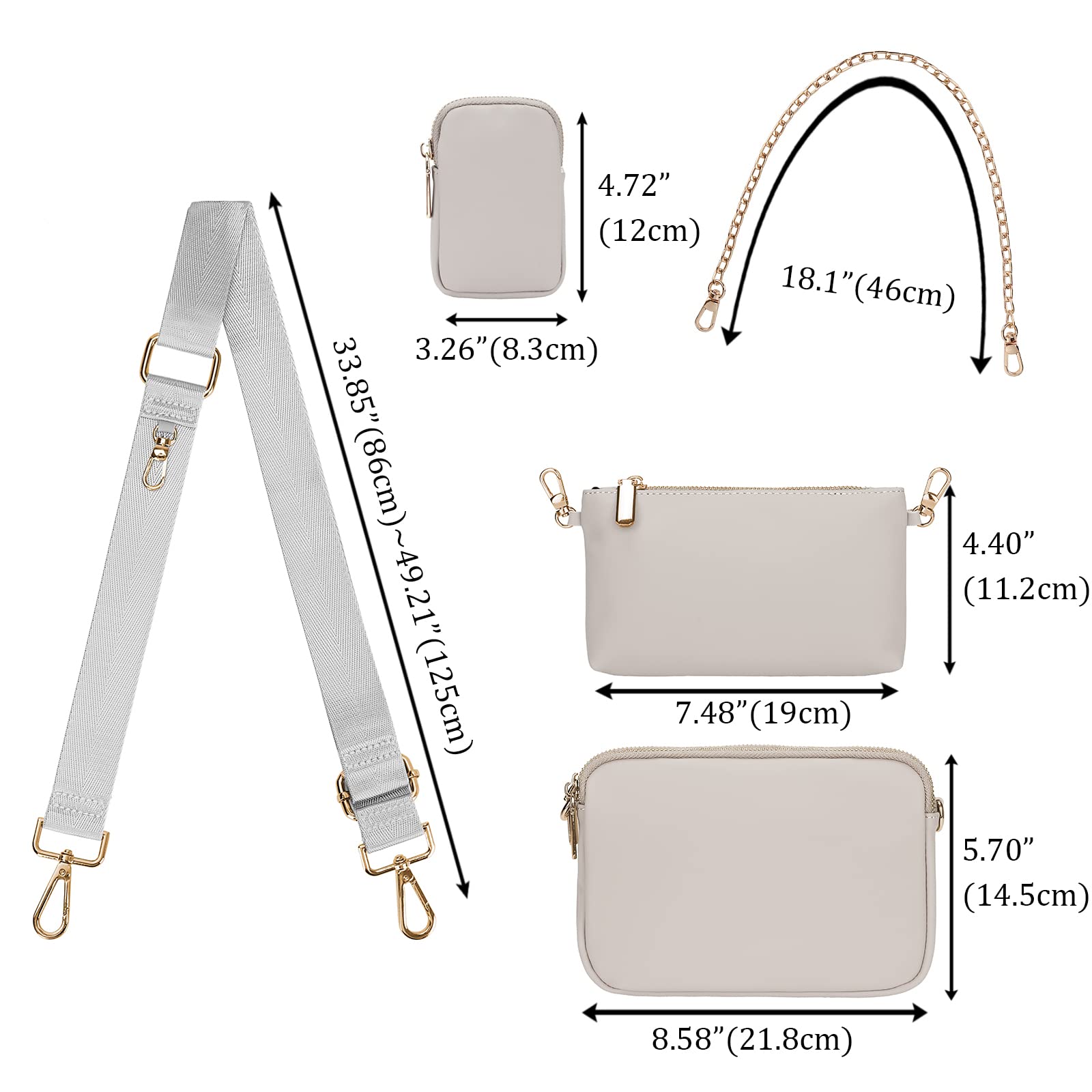 Uromee Women's Crossbody Bag - Adjustable Strap for Travel & Hiking