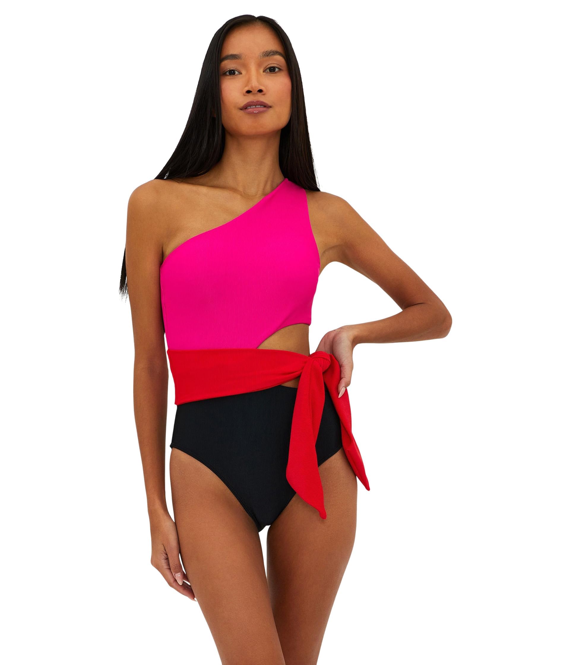 Beach Riot Carlie One-Piece Swimsuit - Women's High Waisted Bathing Suit with Tummy Control & Adjustable Straps | Perfect for Beach Vacations, Pool Parties & Summer Getaways