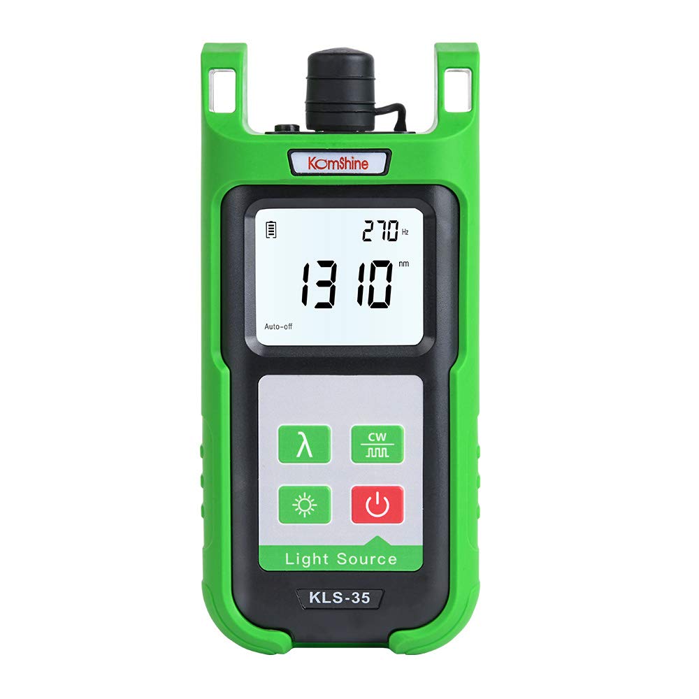 Komshine KLS-35 Multimode 850/1300nm Fiber Optic Light Source - FTTx CATV Network Loss Tester for Telecommunications & Data Center Testing