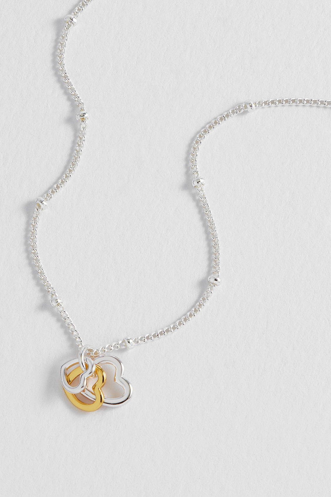 Mixed Triple Heart Necklace - Elegant Layered Gold Silver Rose Gold Pendant for Women | Perfect for Valentine's Day, Anniversary Gifts & Everyday Fashion Jewelry