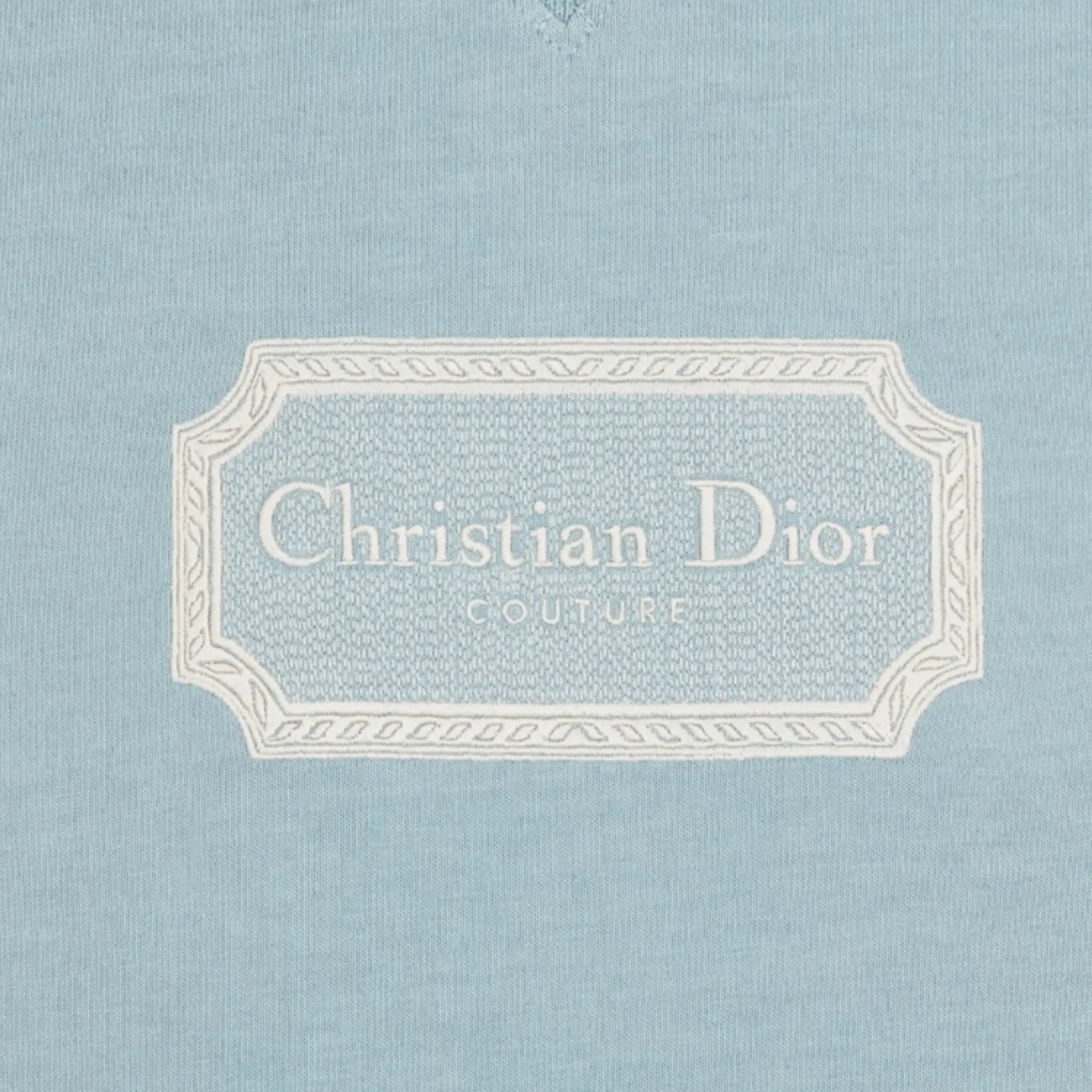 Dior Couture Relaxed Fit Cotton T-Shirt for Men - Azure Blue Casual Tee | Perfect for Everyday Wear, Date Nights & Summer Outfits
