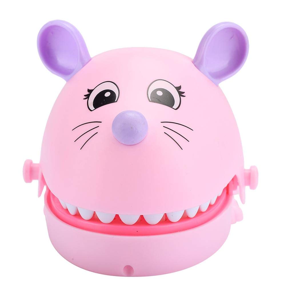Funny Bite Finger Game Toy - Interactive Parent-Child Dentist Joke Toy for Kids (Little Mouse Pink) - Perfect for Family Game Night & Kids' Pretend Play