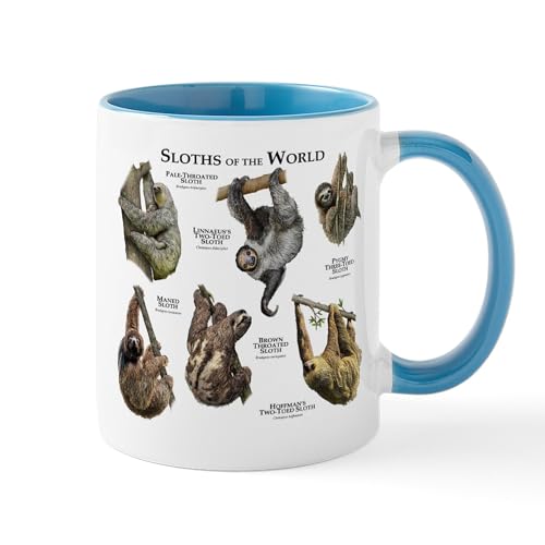 White/Blue Inside - Sloths Of The World Mug