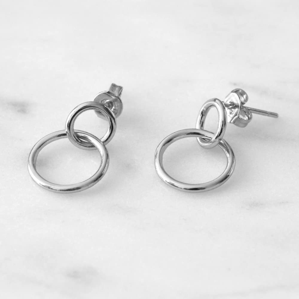 Goddaughter Earrings - Sterling Silver Heart Jewelry Gift Set with Greeting Card for Birthdays, Christmas & Special Occasions | Perfect for Goddaughter, Niece or Loved Ones
