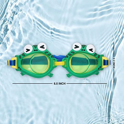 Kids Swimming Goggles with Cartoon Characters - Anti-Fog UV Protection Swim Goggles for Children - Perfect for Pool, Beach & Swimming Lessons