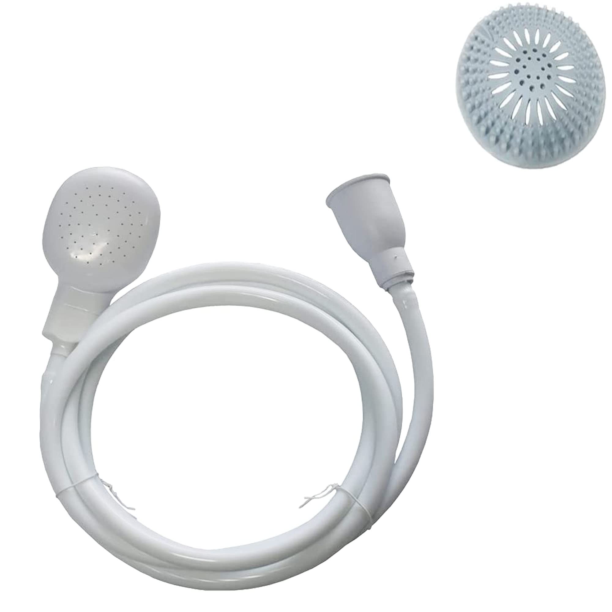 2m/6.56Ft Flexible Sink Hose Faucet Sprayer with Hair Catcher - Handheld Shower Head for Baby Bathing, Pet Washing, Hair Care & Vegetable Rinsing - Perfect for Kitchen, Bathroom & Utility Sink Use