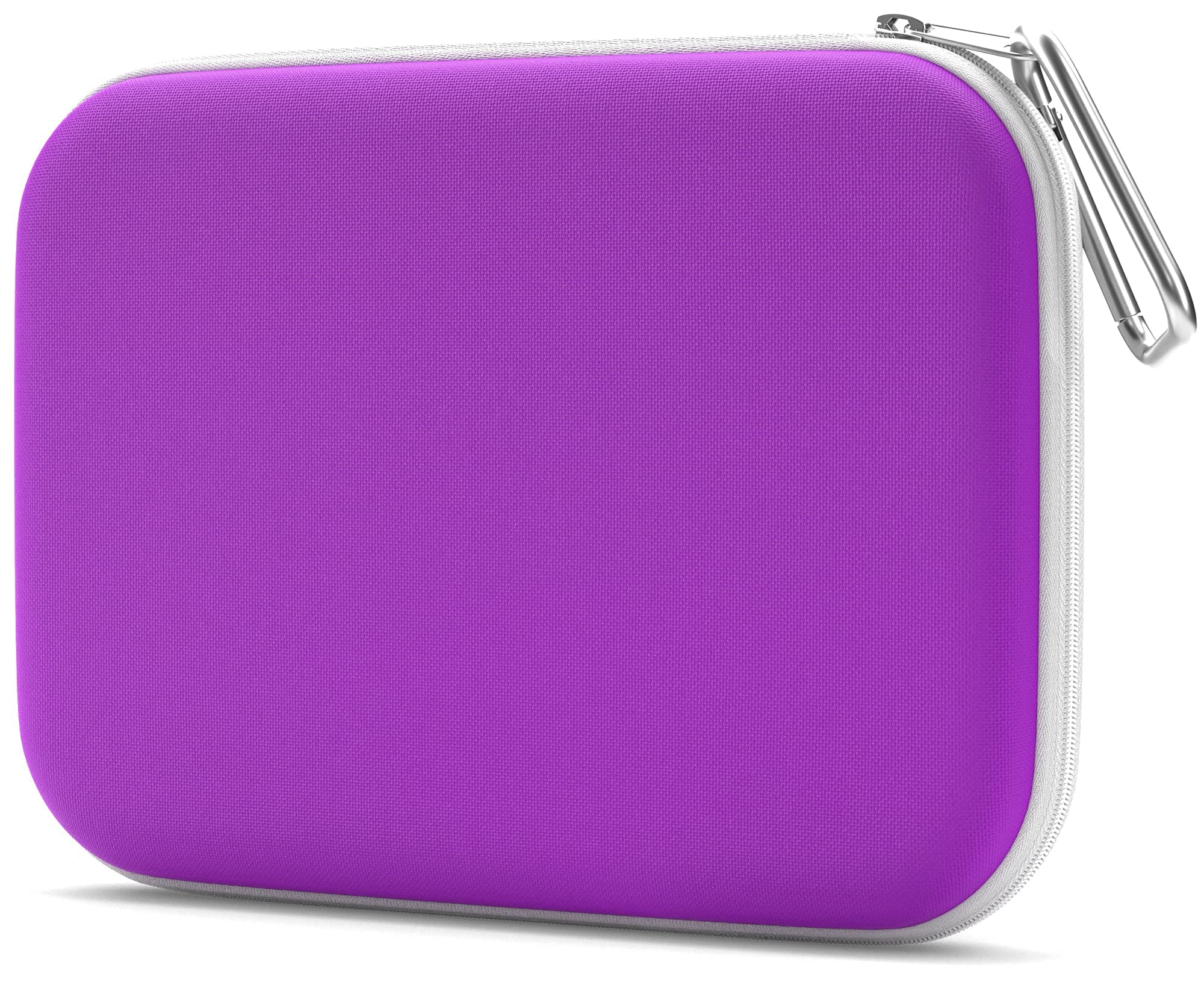 Slim Multipurpose Neoprene Makeup Bag with Zipper Pouch & Carabiner Keychain - Portable Travel Cosmetic Organizer for Women | Perfect for Travel, Gym, Work & Daily Essentials Storage