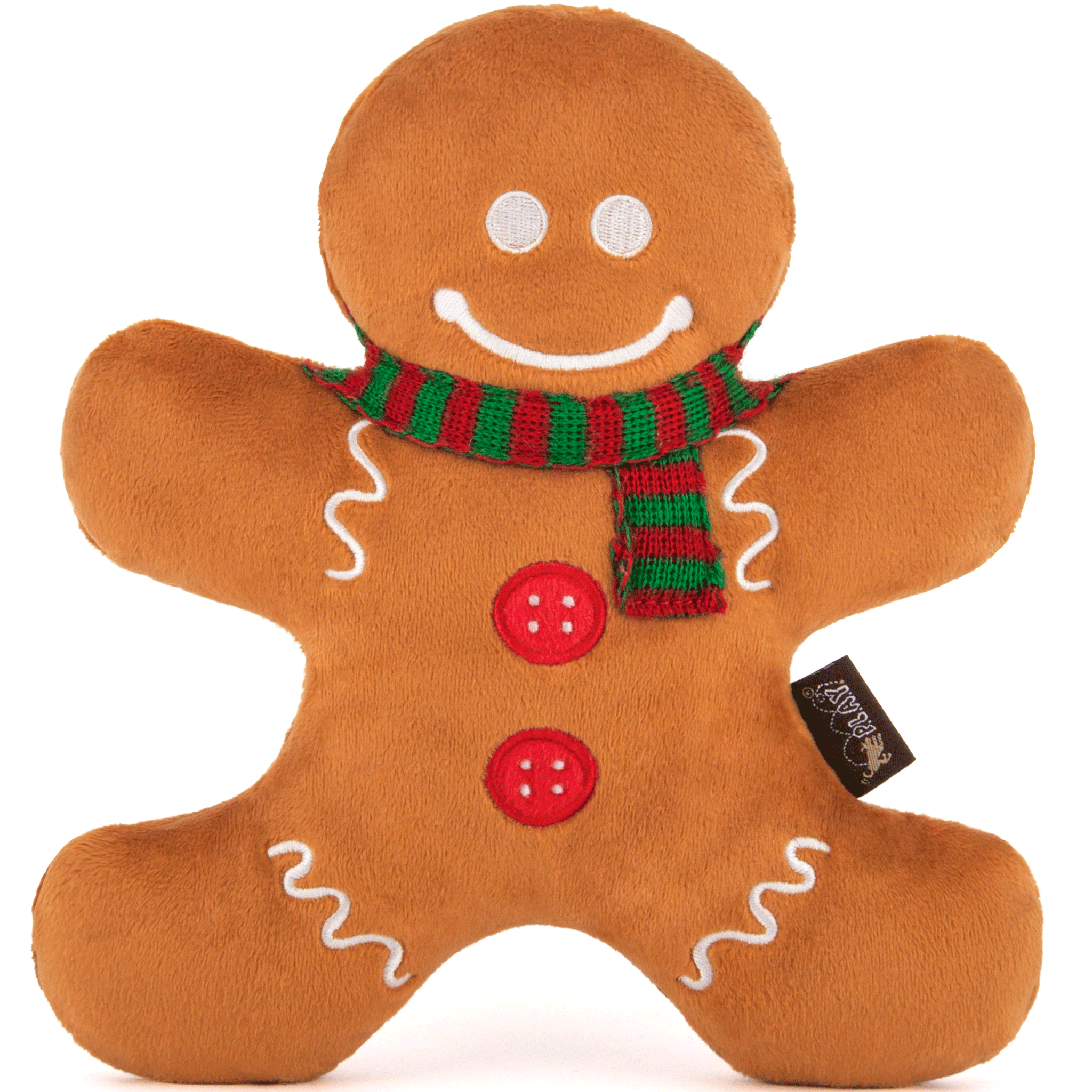 P.L.A.Y. Gingerbread Man Dog Toy - Durable & Cute Holiday Chew Toy for Small & Medium Dogs - Perfect for Christmas Playtime & Training