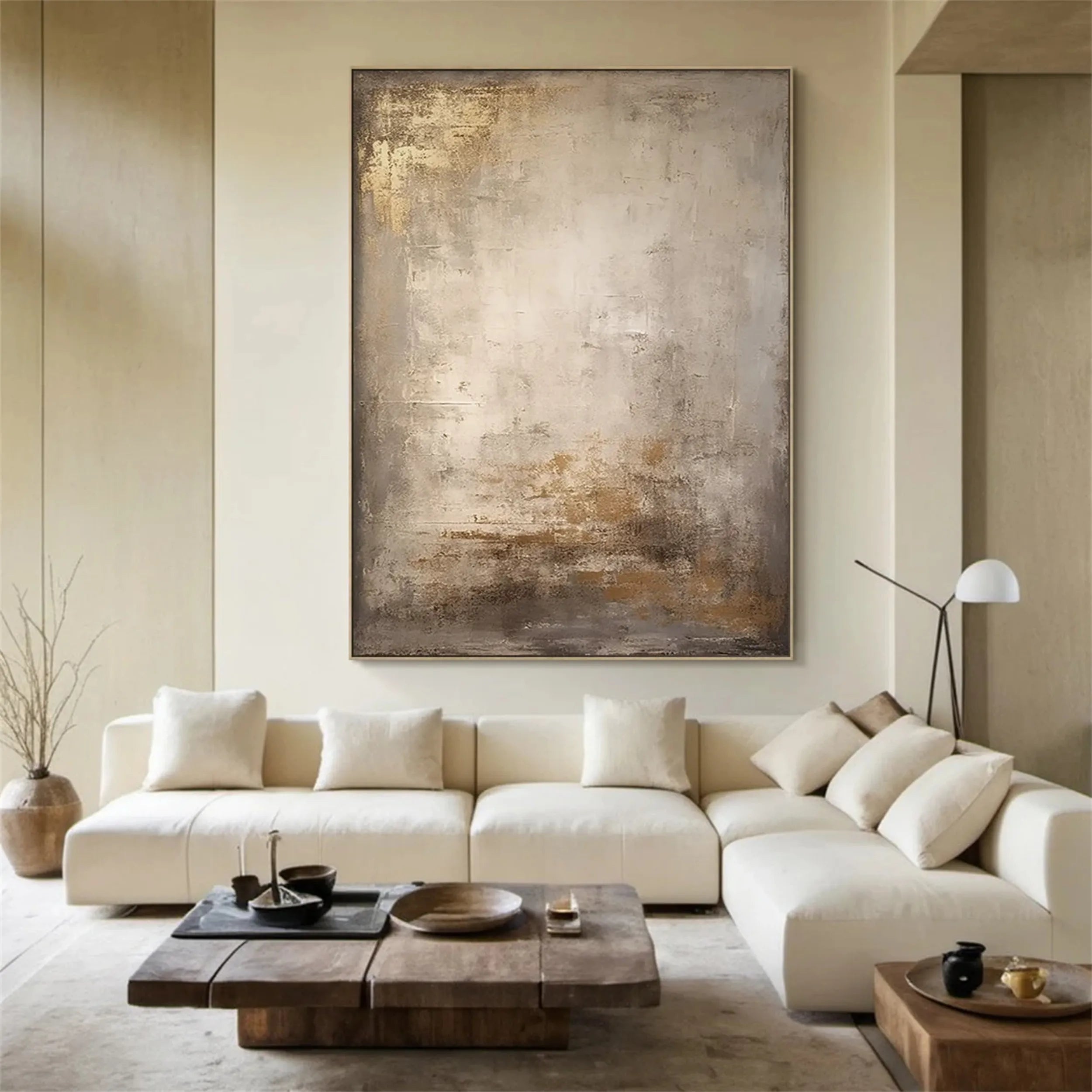 Custom Size Abstract Painting #AB 099 - Handmade Modern Wall Art for Living Room, Bedroom & Office Decor