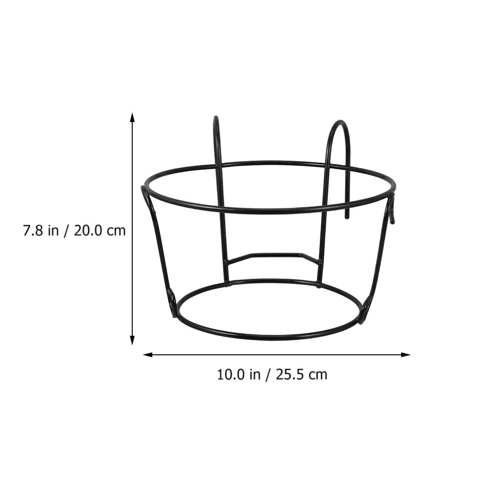 Healifty 2 Pack Iron Flower Stand Hanging Planter - Wall Mounted Plant Holder for Indoor/Outdoor Decor, Garden Organizer, Flower Pot Display (Ideal for Balcony, Patio, Living Room & Office Decor)