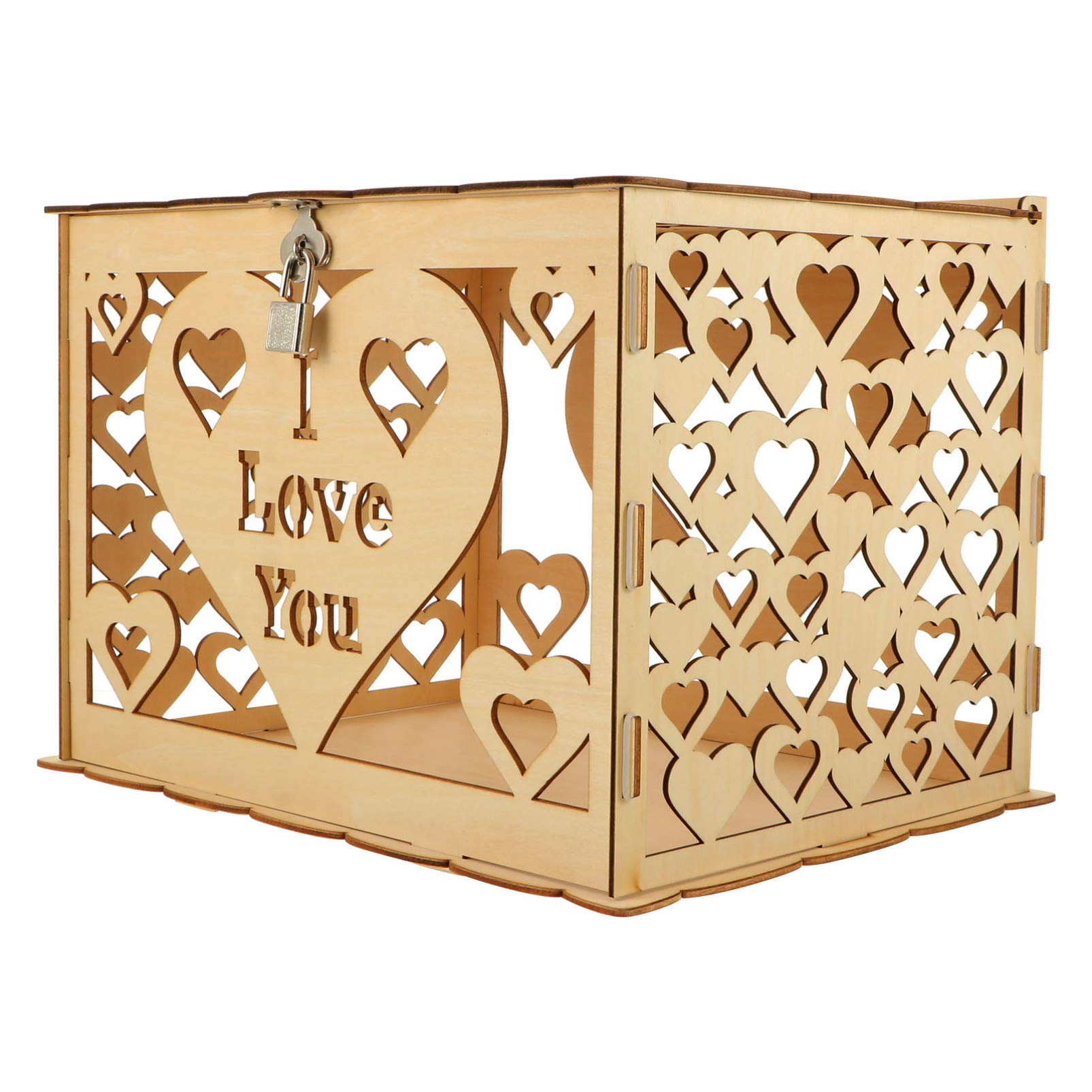 NUOBESTY Wooden Toy Mailbox Stand - Wedding Card Holder, Invitation Envelope Organizer for Kids & Bridal Showers - Perfect for Wedding Decor, Birthday Parties & Classroom Activities