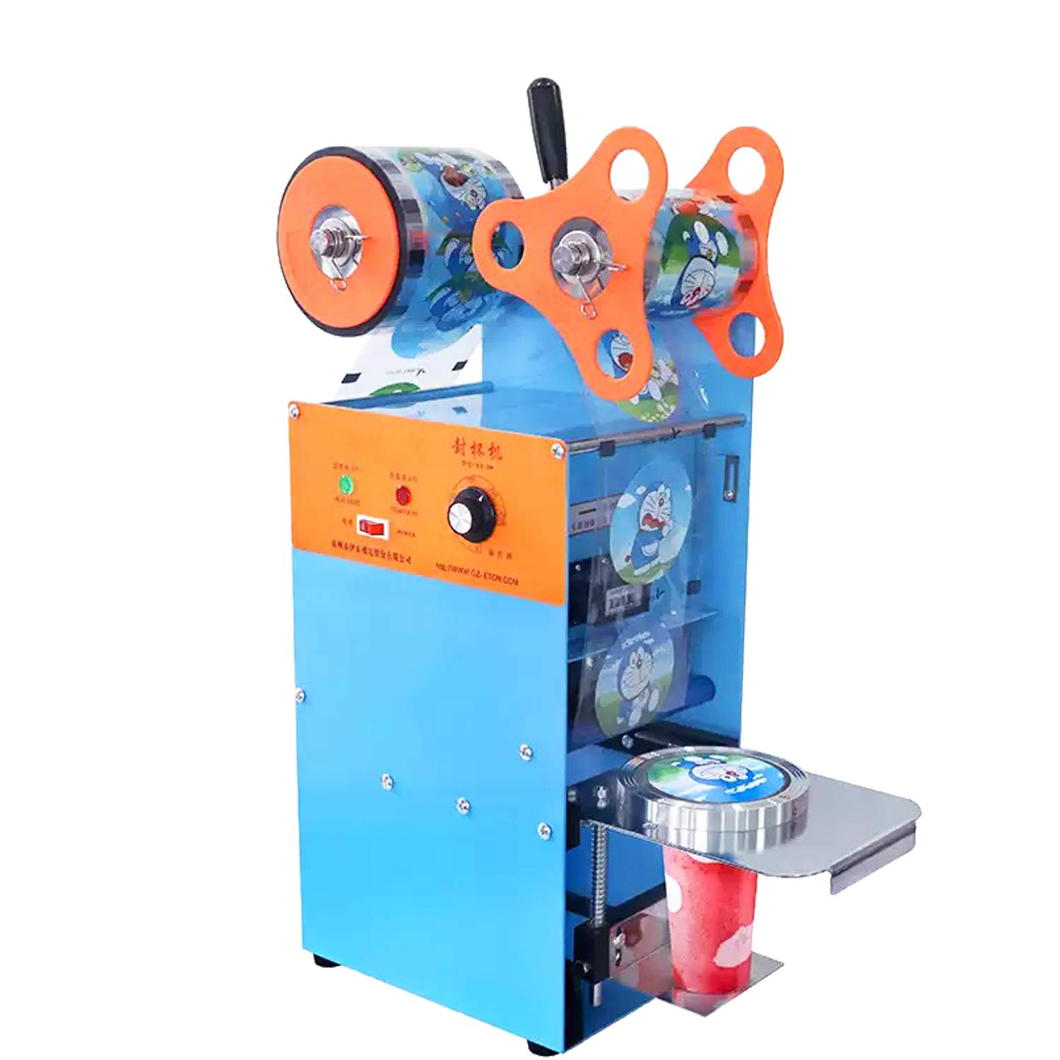Manual Plastic Paper Cup Sealer Machine for Milk Tea, Soybean Milk, Coffee, Boba & Bubble Tea - Portable Cup Sealing Device for Drink Shops, Cafes & Home Use