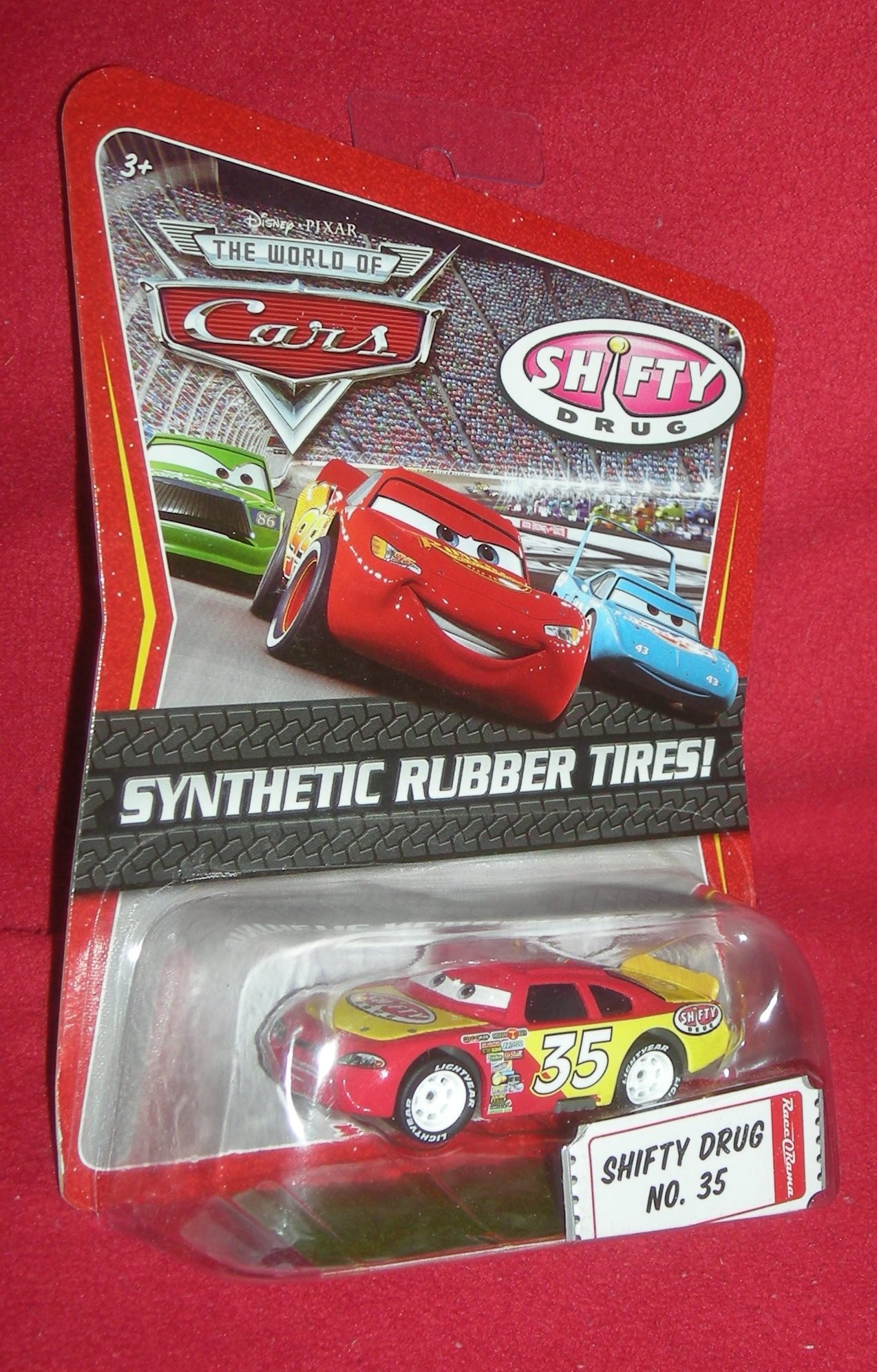 Disney Pixar CARS Movie Exclusive 1:55 Scale Die Cast Model Car - Shifty Drug with Synthetic Rubber Tires | Collectible Toy for Kids & Adults, Perfect for Display, Gifts, and Movie Memorabilia Collection