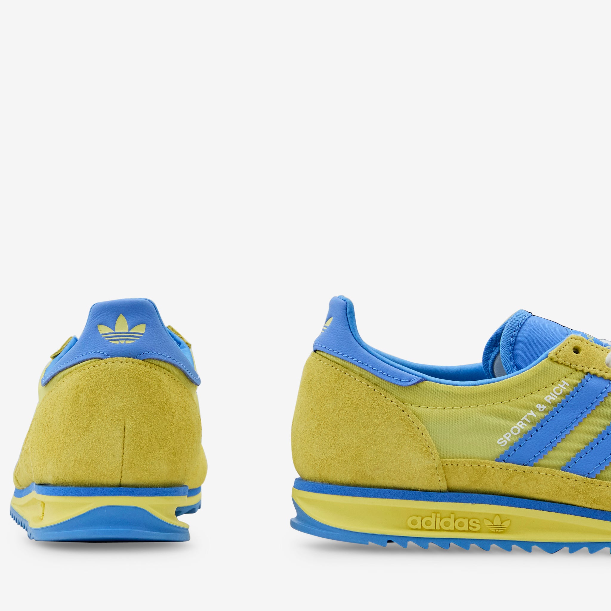 Sporty & Rich Women's SL72 Sneakers in Light Yellow, Real Blue & Cloud White - Stylish & Comfortable for Running, Gym & Casual Wear