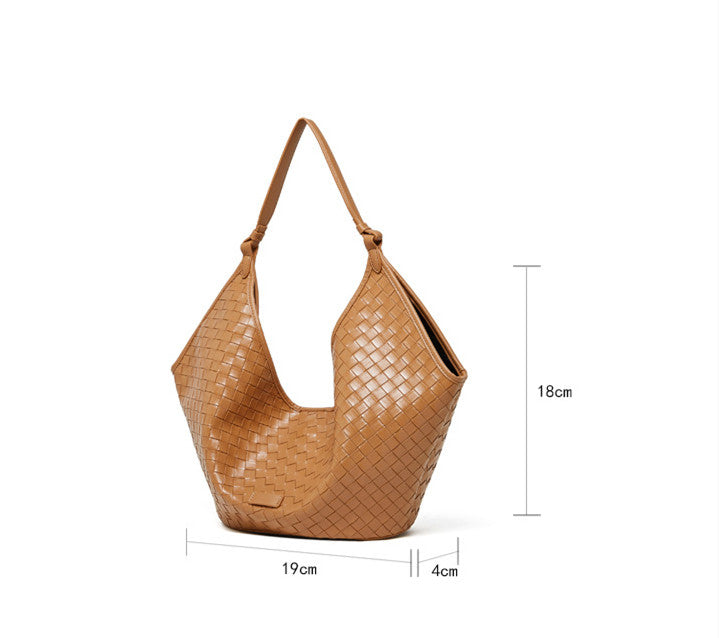 Effortless Woven Shoulder Carry Bag - Stylish & Lightweight Crossbody Purse for Women - Perfect for Shopping, Travel & Everyday Use