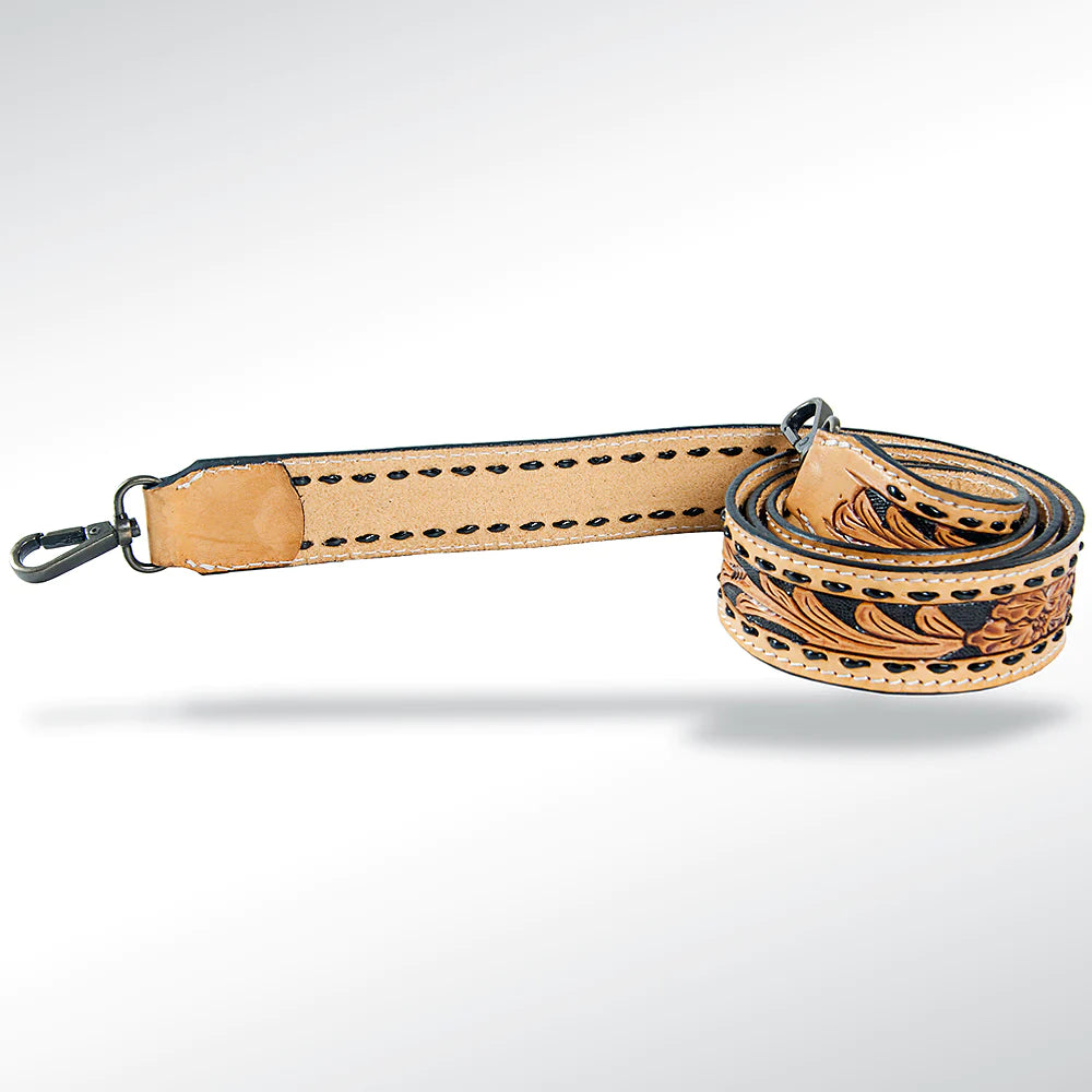 American Darling Genuine Leather Tooled Purse Strap - Adjustable Shoulder Bag Strap for Handbags, Crossbody Bags & Totes | Perfect for Everyday Use, Travel & Fashion Accessories