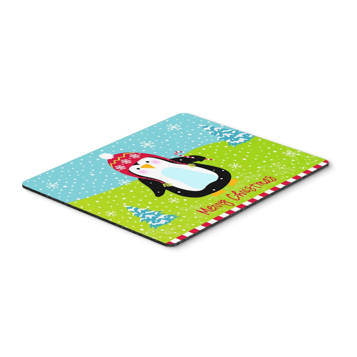 Merry Christmas Happy Penguin Mouse Pad - Large Washable Non-Slip Desk Mat for Home Office, Gaming & Computer Work | Holiday Gift & Decor