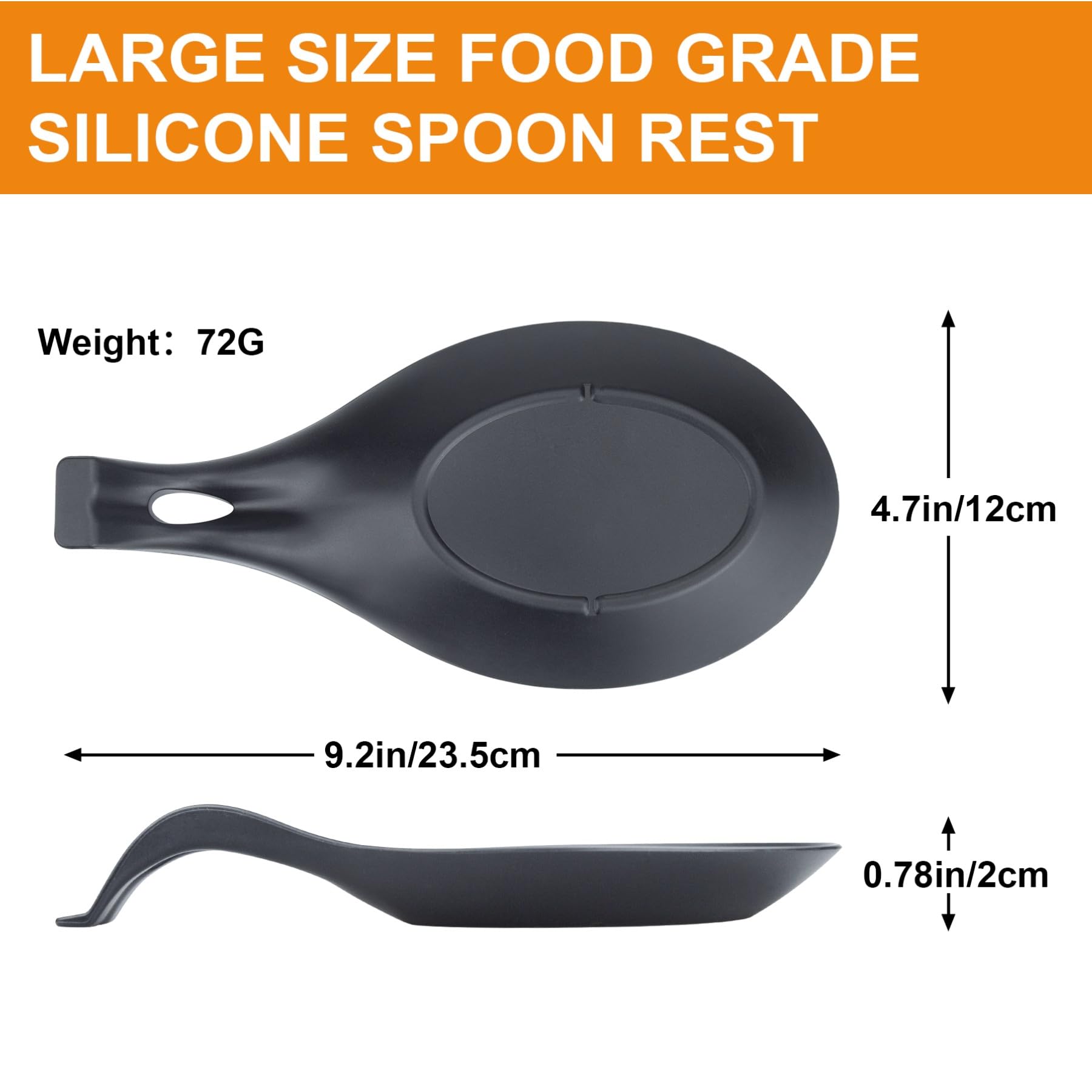 2-Pack Large Silicone Spoon Rest for Stove Top - Heat Resistant Kitchen Utensil Holder for Spatula, Tongs & Ladles - Perfect Countertop Organizer for Cooking, Coffee & Baking Accessories