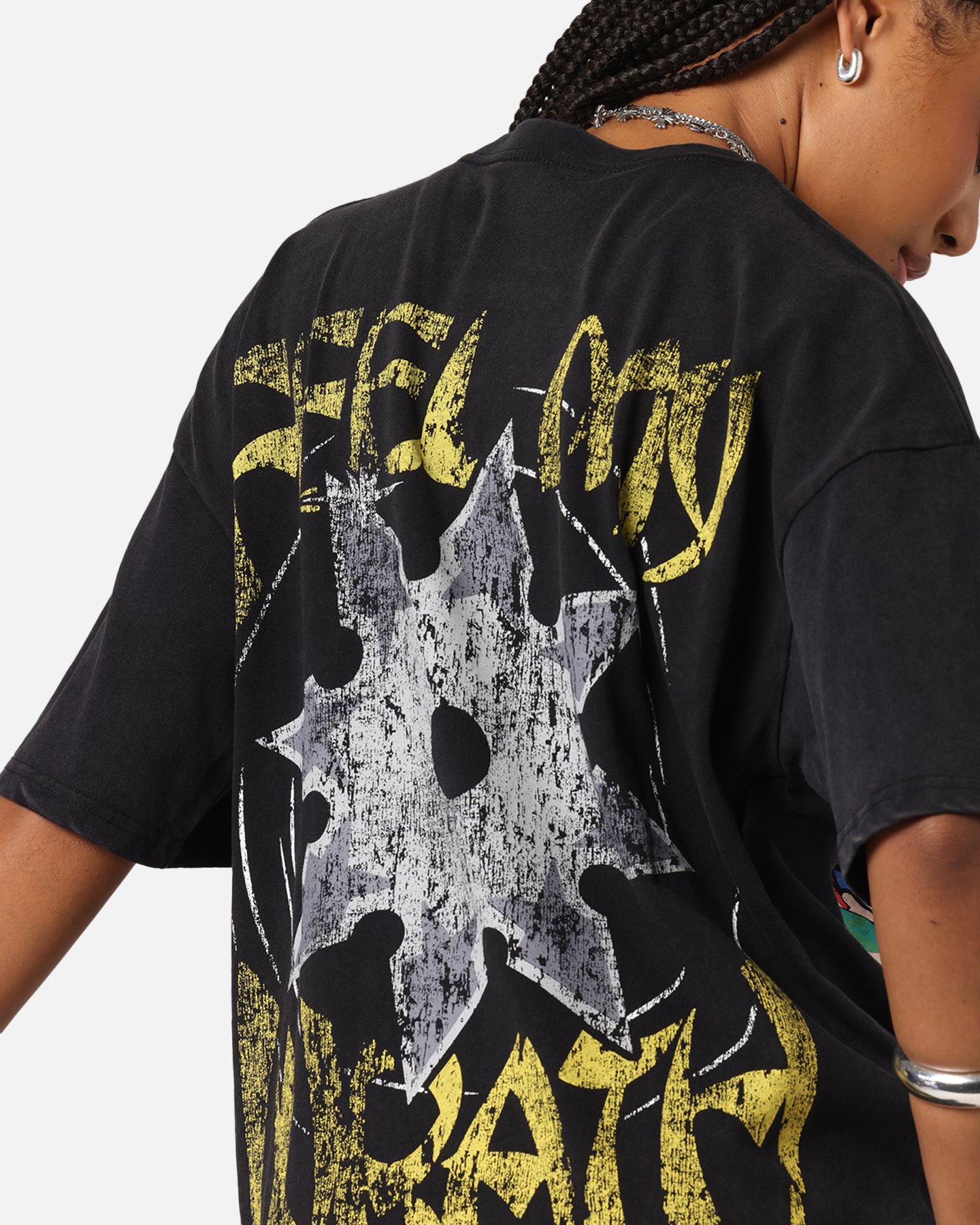 73 Studio X South Park 'Let's Fighting Love' Vintage Black Acid Wash T-Shirt - Retro Cartoon Tee for Fans & Collectors