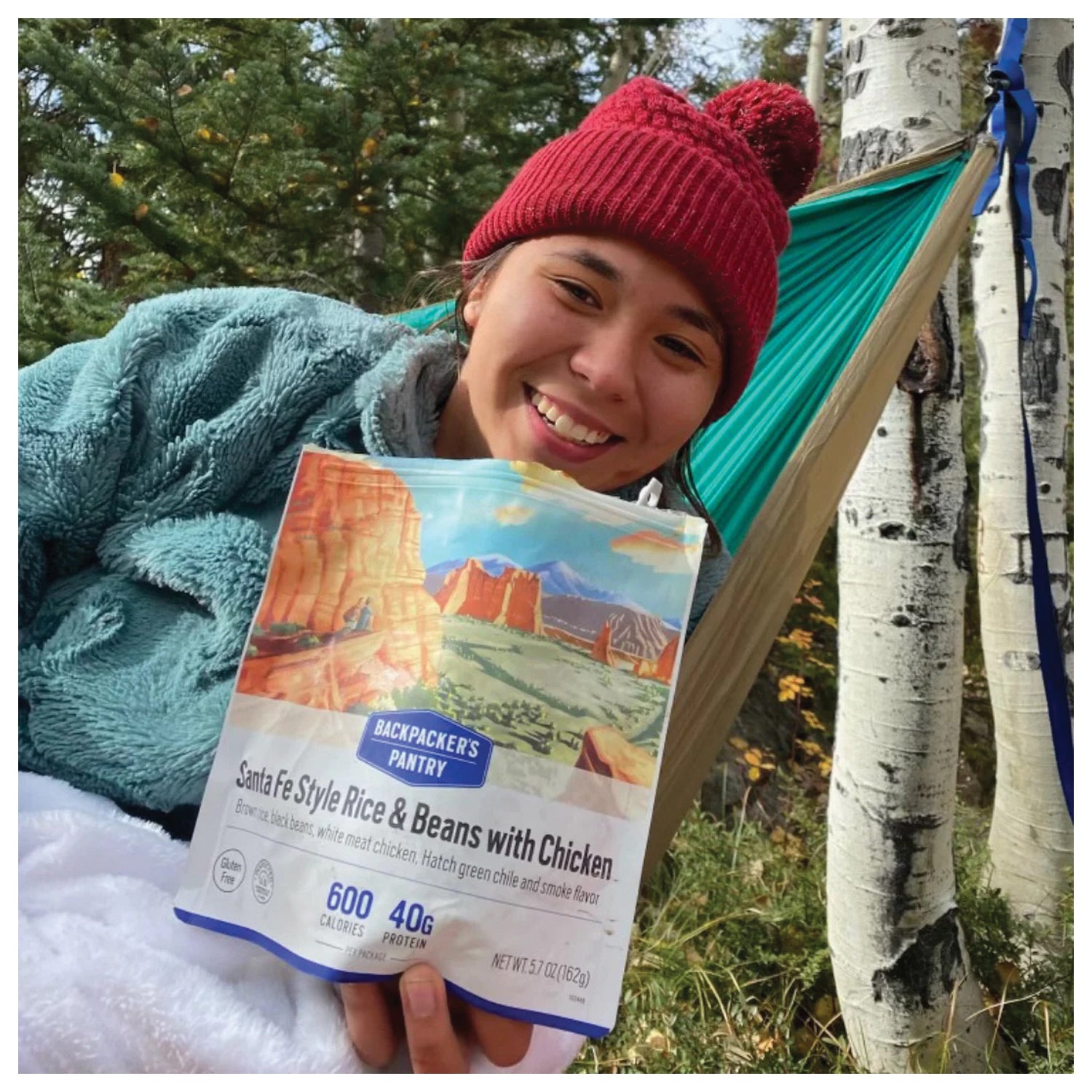 Backpacker's Pantry Santa Fe Rice and Beans with Chicken - 2 Servings | 340 Calories | Freeze-Dried Camping Meal for Hiking, Backpacking & Emergency Preparedness