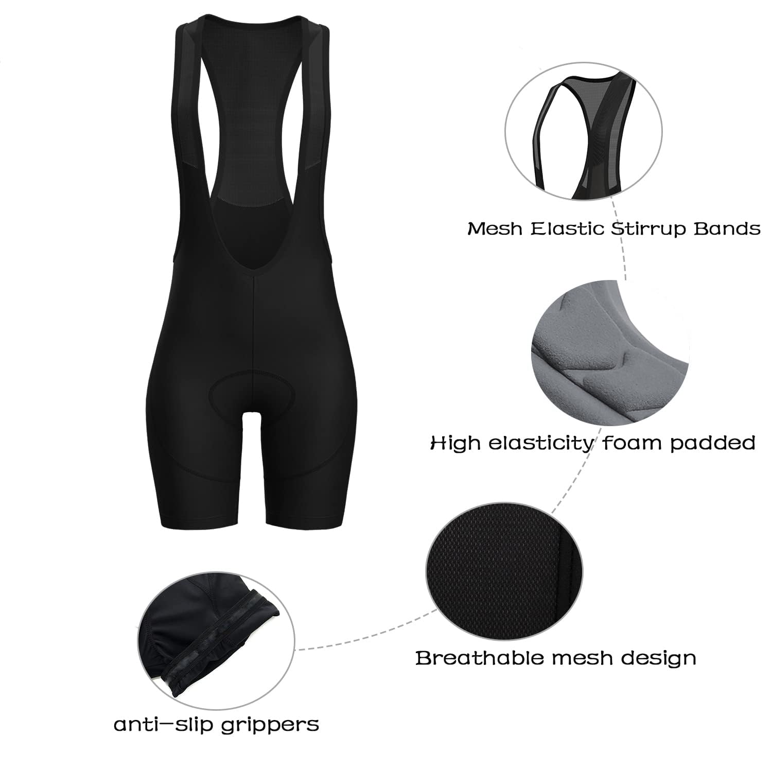 Women's Cycling Bib Shorts with 4D Padded Chamois - Breathable Bike Shorts with Mesh Pockets for Road & Mountain Biking | Comfortable Bicycle Pants for Long Distance Rides & Training