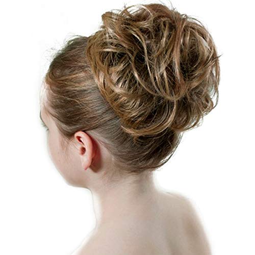 Dodoing Curly Messy Hair Bun Extension Ponytail Hairpiece - 31 Colors for Women | Perfect for Parties, Weddings & Everyday Styling