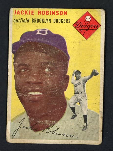 1954 Topps #10 Jackie Robinson Brooklyn Dodgers Baseball Card - PSA Graded Vintage Collectible for Sports Memorabilia & Investment