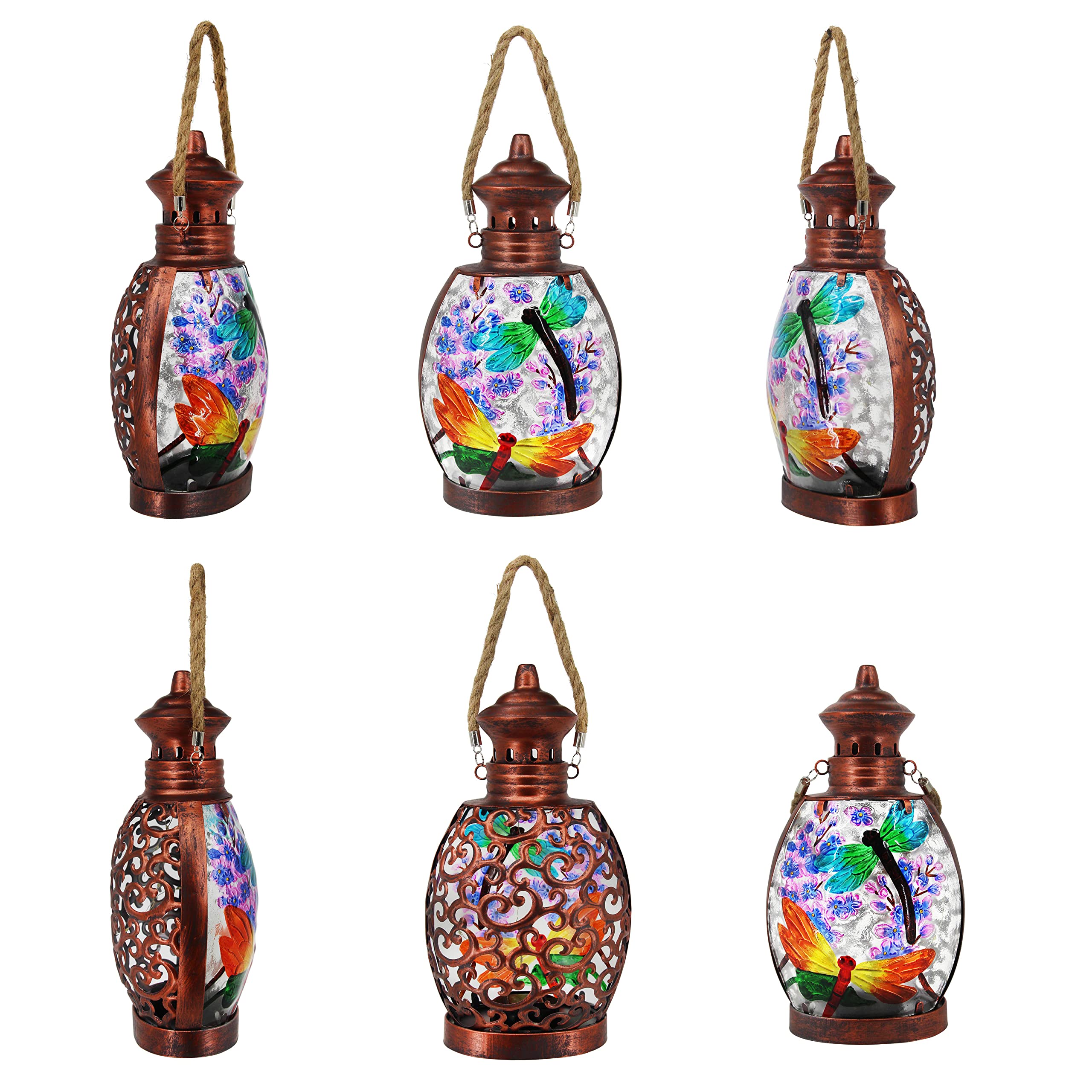 Solar Powered Hanging Dragonfly Lantern - Waterproof Outdoor Solar Light for Garden, Yard, Patio Decor | Perfect for Evening Gatherings & Pathway Lighting