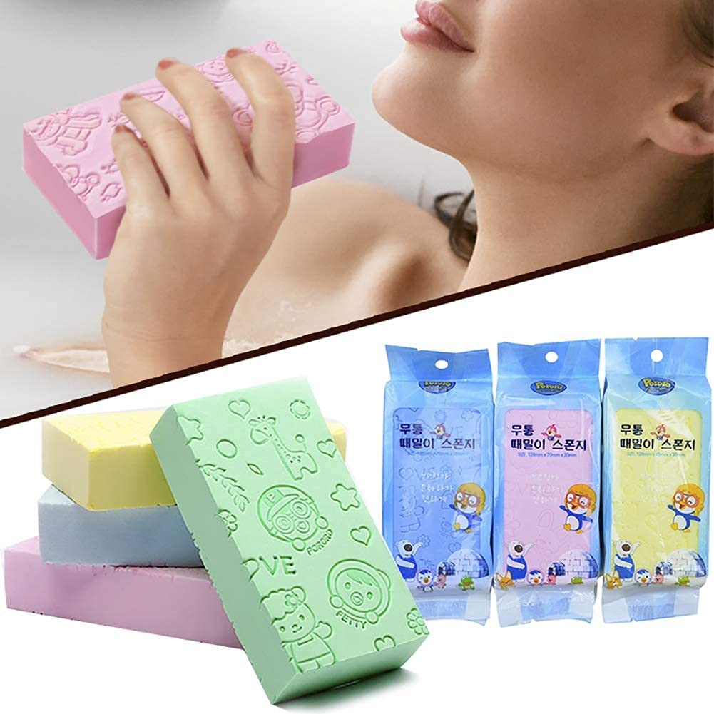 Exfoliating Face Scrubber & Dead Skin Remover - Gentle Bath Sponge for Men & Women - 2 Pack Random Colors - Perfect for Daily Skincare & Shower Routine