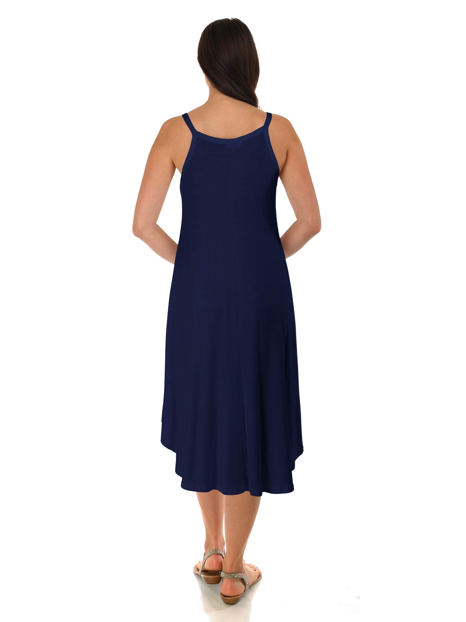 DFF Shop Women's Casual Sleeveless Round Hem Midi Dresses - Flowy Summer Dress for Plus Size (S-5X) | Perfect for Beach, Vacation & Outdoor Parties