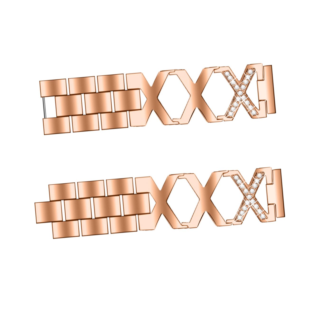 UKCOCO Men's Smart Watch Bands - Premium Metal Replacement Watch Straps with Rhinestones for Smartwatches | Durable & Stylish Watch Accessories for Business, Casual & Formal Occasions