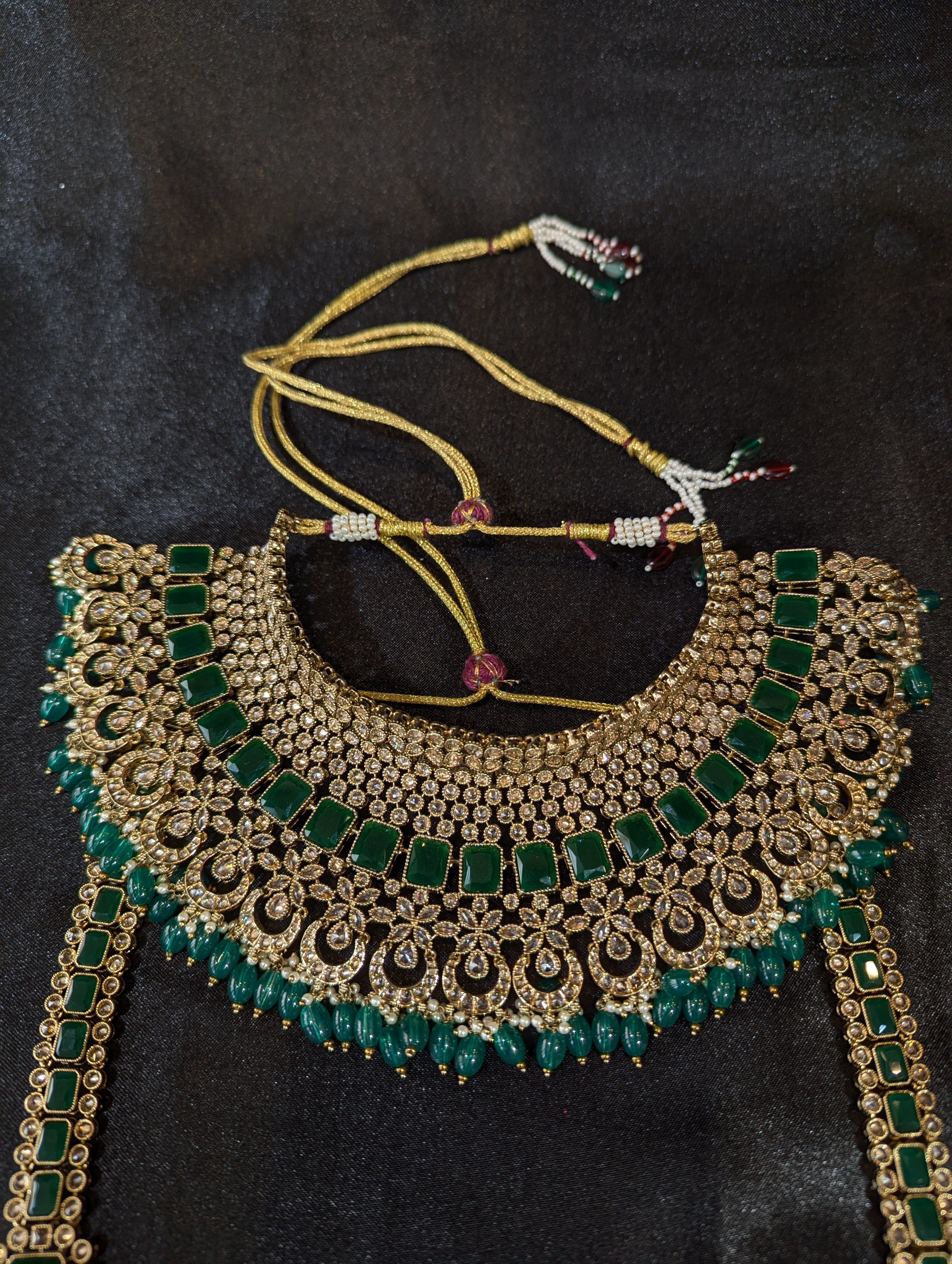 Exquisite Diya CZ and Polki Bridal Jewelry Set - Perfect for Indian Weddings, Bridal Dressing & Special Occasions