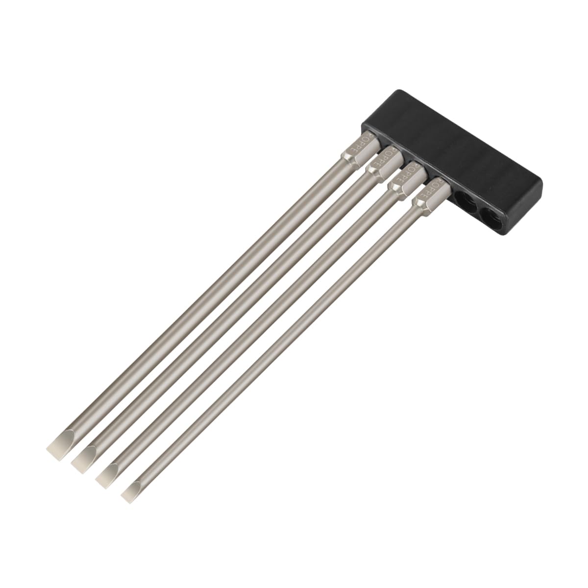 4 Pcs Magnetic Slotted Screwdriver Bit Set - 6 Inch Long 1/4 Inch Hex Shank (3mm/4mm/5mm/6mm) for Home Repair, Furniture Assembly & DIY Projects