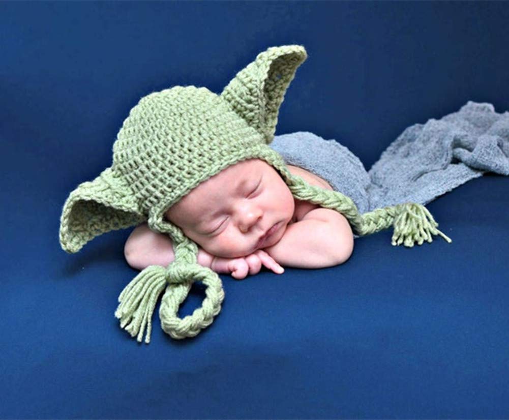 Adorable Newborn Baby Boy Photography Prop - Handmade Crochet Knitting Baby Hat for Newborn Photo Shoots, Christening & Family Portraits
