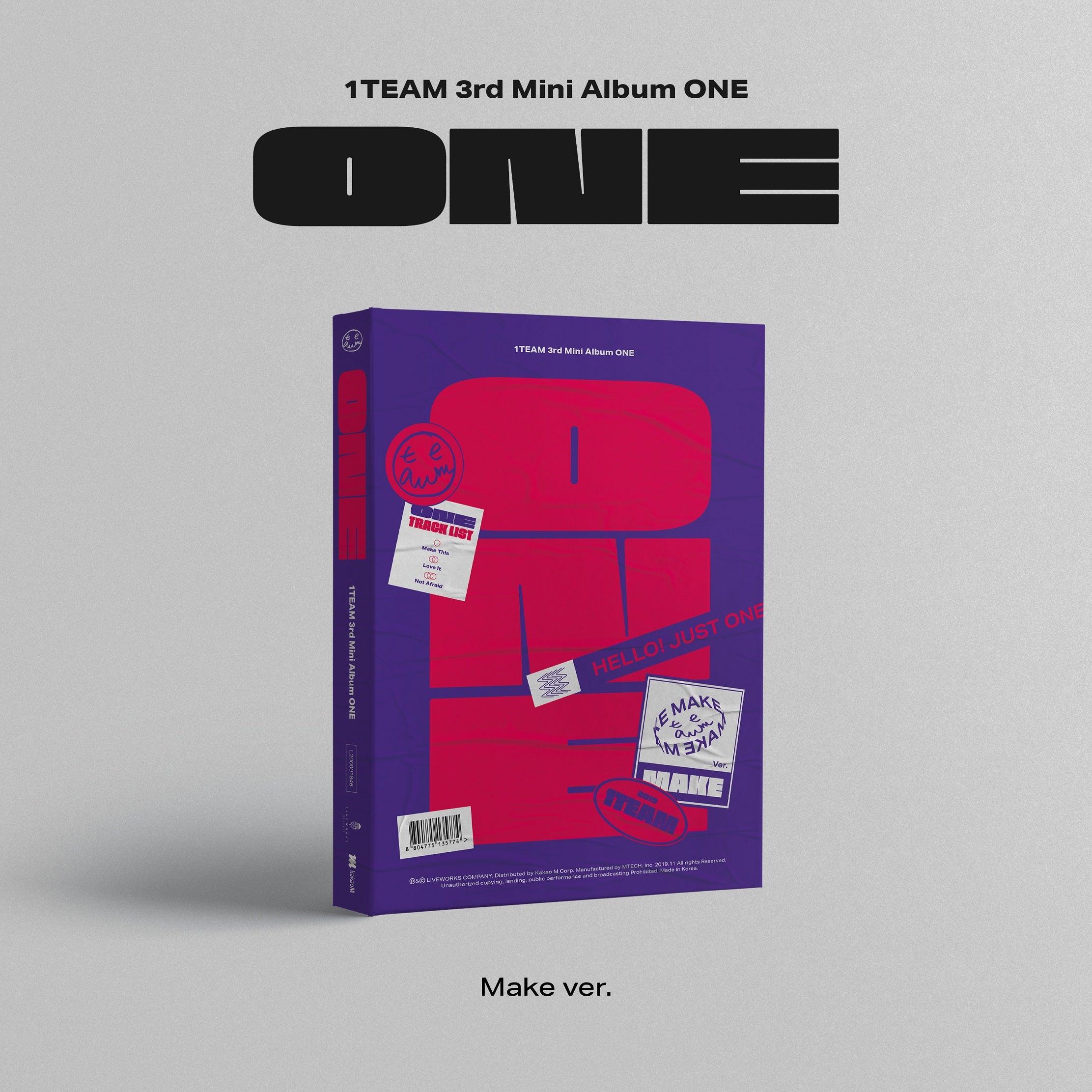 1TEAM 3RD MINI ALBUM 'ONE' - K-Pop Music CD + Photobook - Perfect for K-Pop Fans, Collectors & Gift Giving