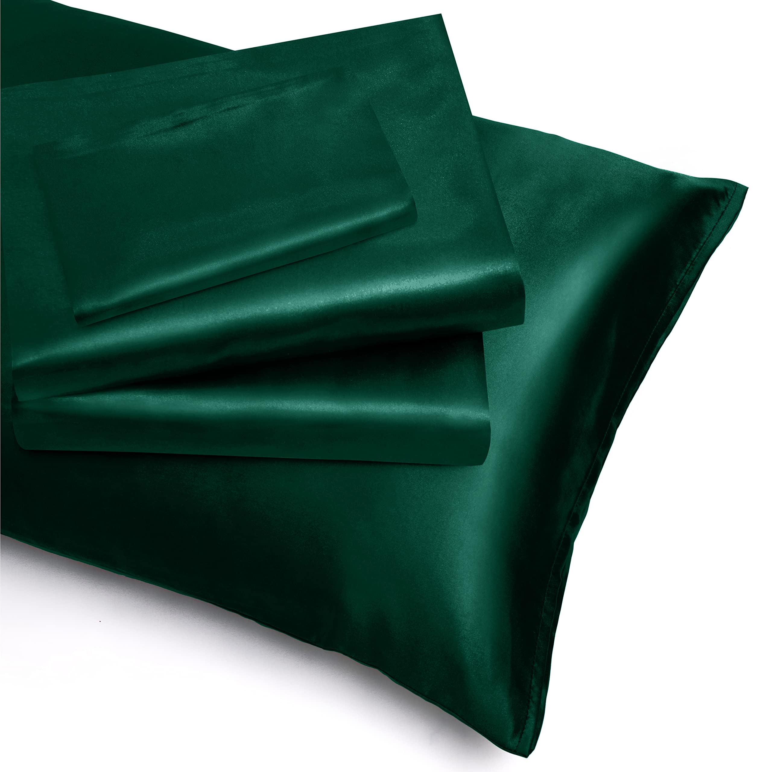 Deep Pocket Satin Sheets 4pc Set - Full Size, 18-24