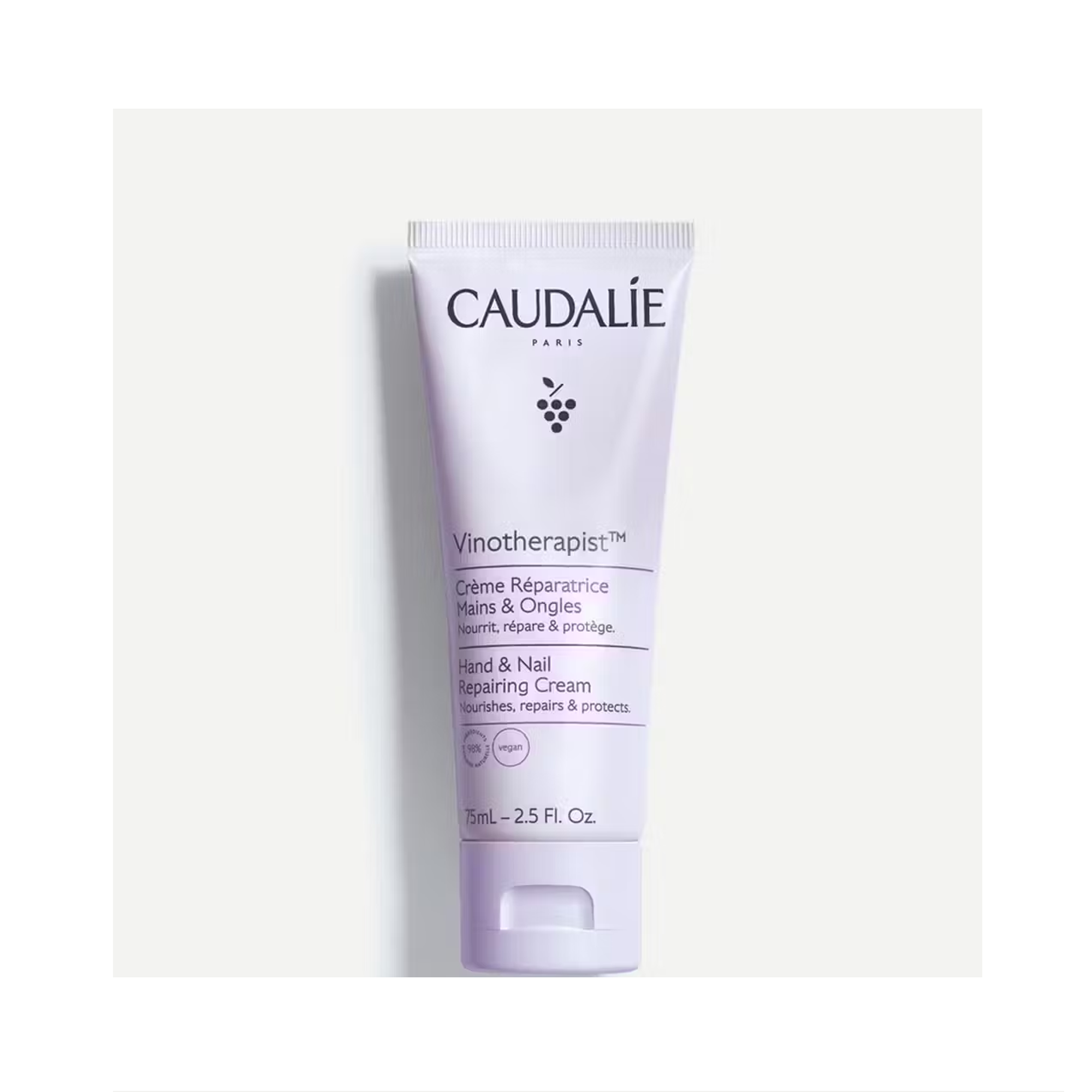 Caudalie Vinotherapist Hand & Nail Repair Cream - Moisturizing & Nourishing Treatment for Dry, Cracked Hands & Brittle Nails - Perfect for Daily Hydration & Nighttime Repair