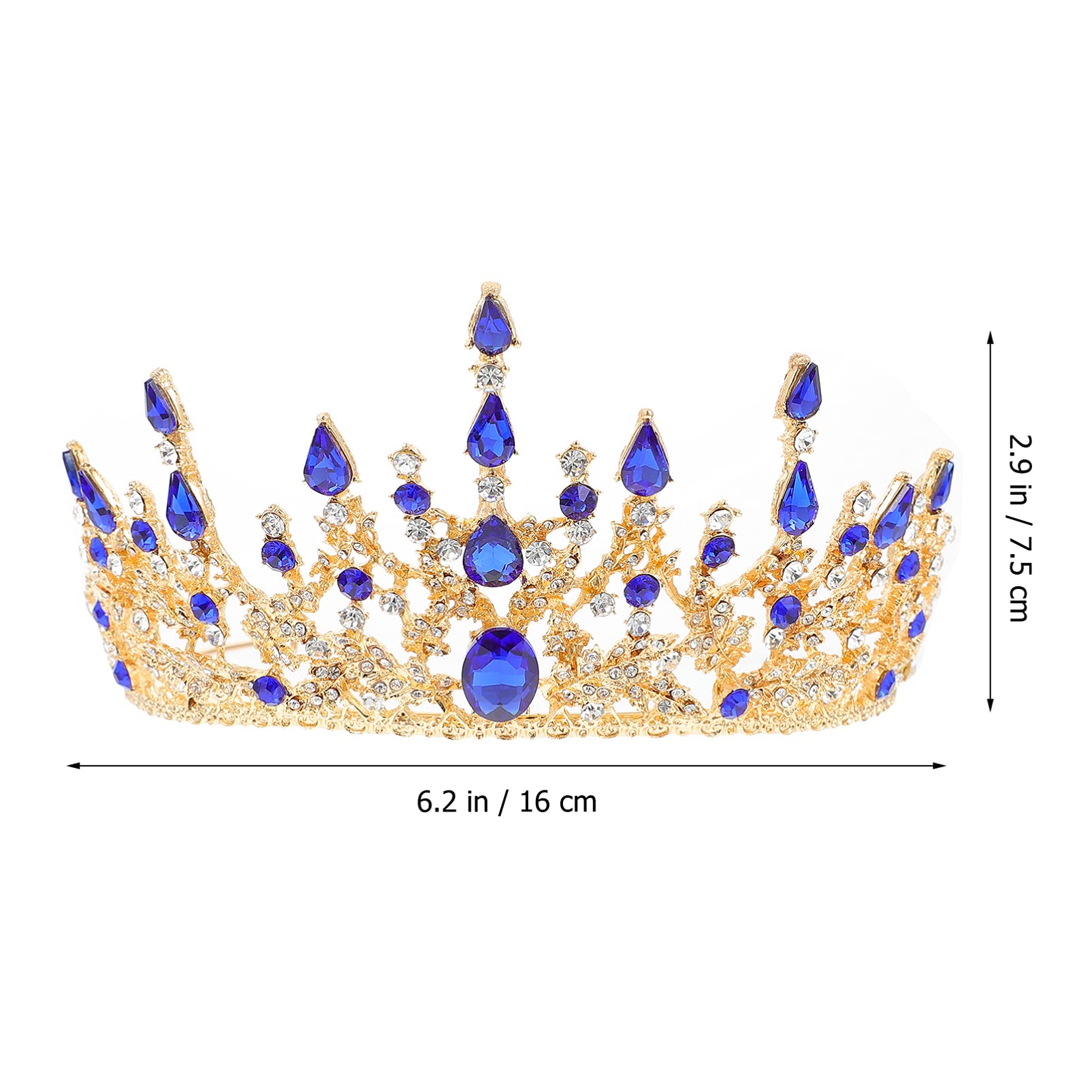 Elegant Rhinestone Bridal Tiara Crown for Weddings - Baroque Style Alloy Hairpiece with Veil for Brides, Prom, Miss Pageants & Birthday Celebrations - Perfect for Wedding Photos, Ceremonies & Special Occasions
