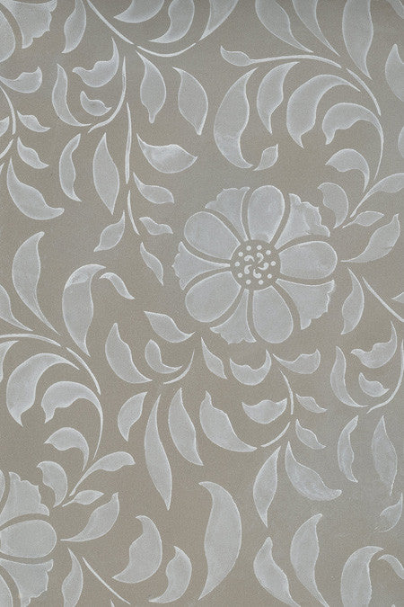 Folk Flower Allover Wall Stencil - Reusable DIY Painting Template for Home Decor, Nursery, Bedroom & Living Room Accent Walls